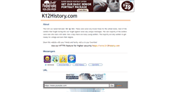 Desktop Screenshot of k12history.com